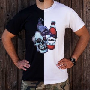 Lonkeropullo » t-paita (musta/valkoinen)